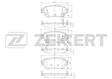 Комплект тормозных колодок ZEKKERT BS-2524