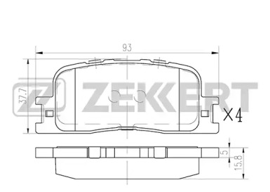 Комплект тормозных колодок ZEKKERT BS-2705