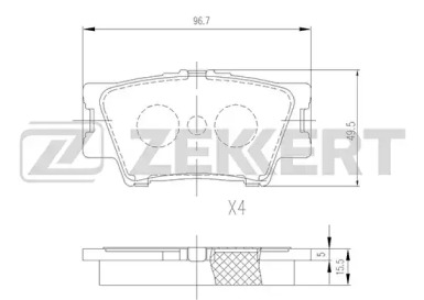 Комплект тормозных колодок ZEKKERT BS-2715