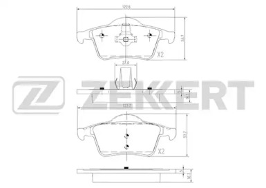 Комплект тормозных колодок ZEKKERT BS-2759