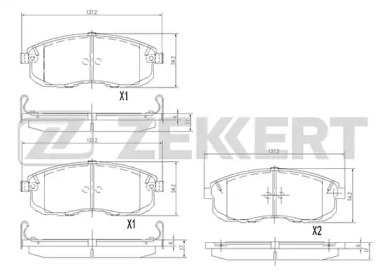 Комплект тормозных колодок ZEKKERT BS-2806