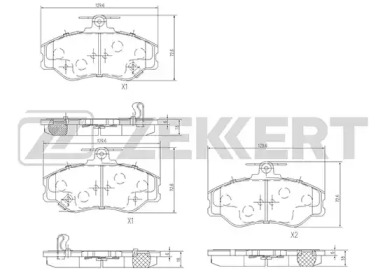 Комплект тормозных колодок ZEKKERT BS-2808