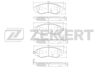 Комплект тормозных колодок ZEKKERT BS-2811