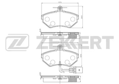 Комплект тормозных колодок ZEKKERT BS-2827