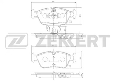 Комплект тормозных колодок ZEKKERT BS-2828