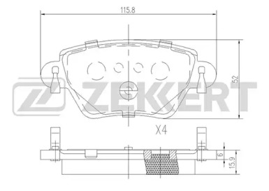 Комплект тормозных колодок ZEKKERT BS-2838