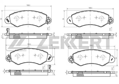 Комплект тормозных колодок ZEKKERT BS-2841