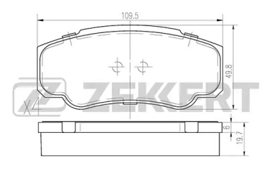 Комплект тормозных колодок ZEKKERT BS-2843