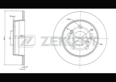 Тормозной диск ZEKKERT BS-5020