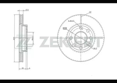 Тормозной диск ZEKKERT BS-5034