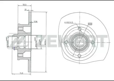 Тормозной диск ZEKKERT BS-5087