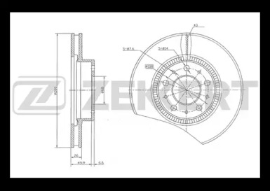 Тормозной диск ZEKKERT BS-5121