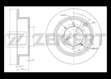 Тормозной диск ZEKKERT BS-5140