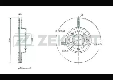 Тормозной диск ZEKKERT BS-5177