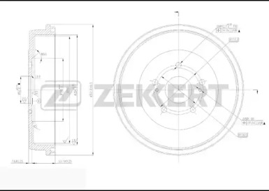 Тормозный барабан ZEKKERT BS-5188