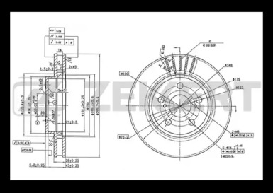 Тормозной диск ZEKKERT BS-5205