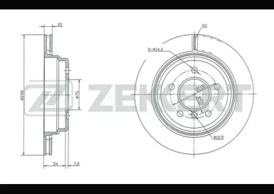 Тормозной диск ZEKKERT BS-5210