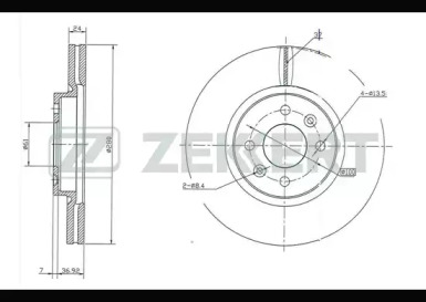 Тормозной диск ZEKKERT BS-5214