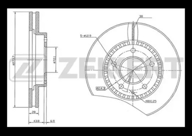 Тормозной диск ZEKKERT BS-5218