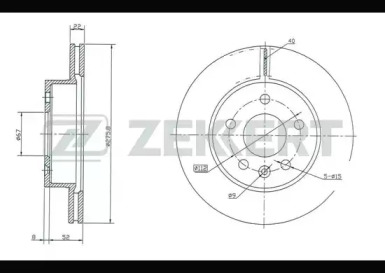 Тормозной диск ZEKKERT BS-5238