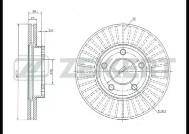 Тормозной диск ZEKKERT BS-5252