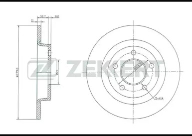 Тормозной диск ZEKKERT BS-5254