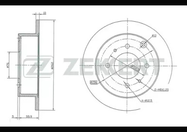 Тормозной диск ZEKKERT BS-5297