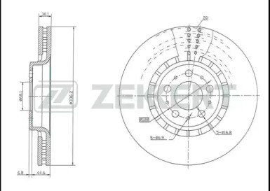 Тормозной диск ZEKKERT BS-5302