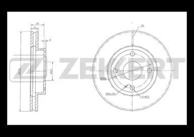 Тормозной диск ZEKKERT BS-5306