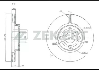 Тормозной диск ZEKKERT BS-5318