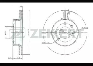 Тормозной диск ZEKKERT BS-5343