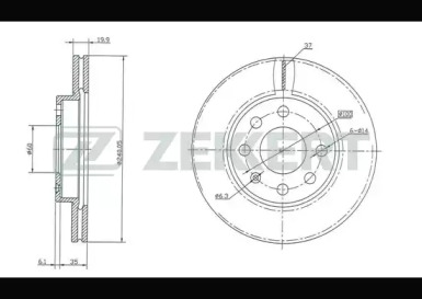 Тормозной диск ZEKKERT BS-5354