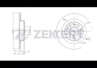 Тормозной диск ZEKKERT BS-5382