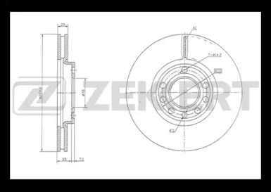 Тормозной диск ZEKKERT BS-5383