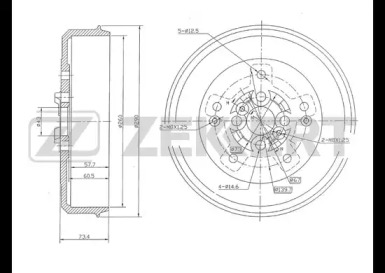 Тормозный барабан ZEKKERT BS-5448