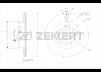 Тормозной диск ZEKKERT BS-5464