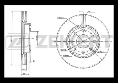 Тормозной диск ZEKKERT BS-5476