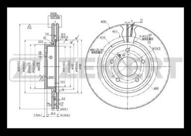 Тормозной диск ZEKKERT BS-5500