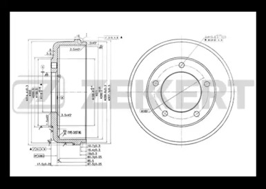 Тормозный барабан ZEKKERT BS-5534