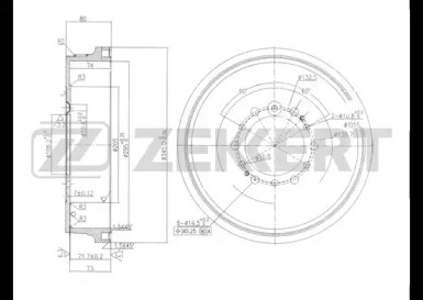 Тормозный барабан ZEKKERT BS-5563