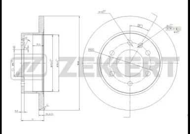 Тормозной диск ZEKKERT BS-5599