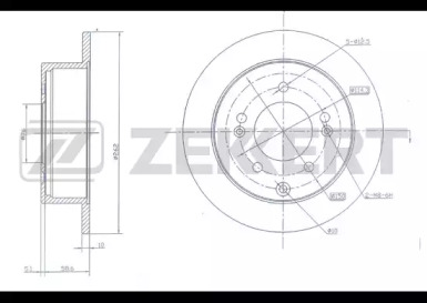 Тормозной диск ZEKKERT BS-5642