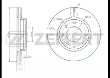 Тормозной диск ZEKKERT BS-5680