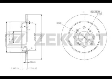 Тормозной диск ZEKKERT BS-5695