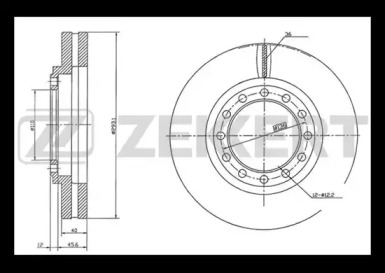 Тормозной диск ZEKKERT BS-5716