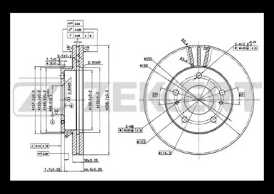 Тормозной диск ZEKKERT BS-5718