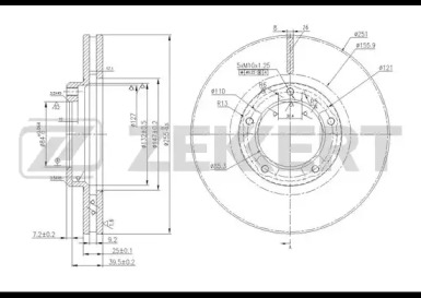 Тормозной диск ZEKKERT BS-5742