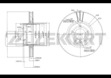 Тормозной диск ZEKKERT BS-5787