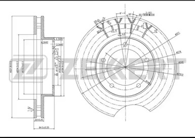 Тормозной диск ZEKKERT BS-5802