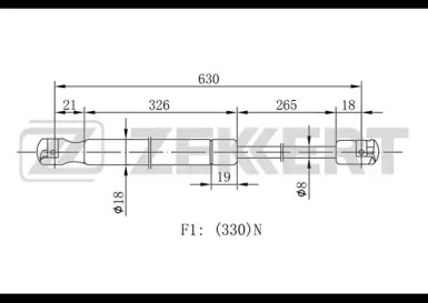 Газовая пружина ZEKKERT GF-1238